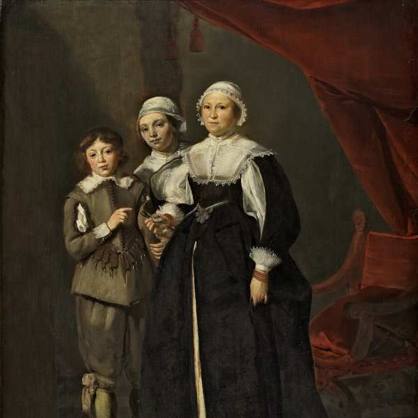 Retrato de dos mujeres y un niño