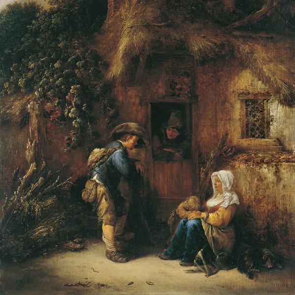 Traveller at a Cottage Door