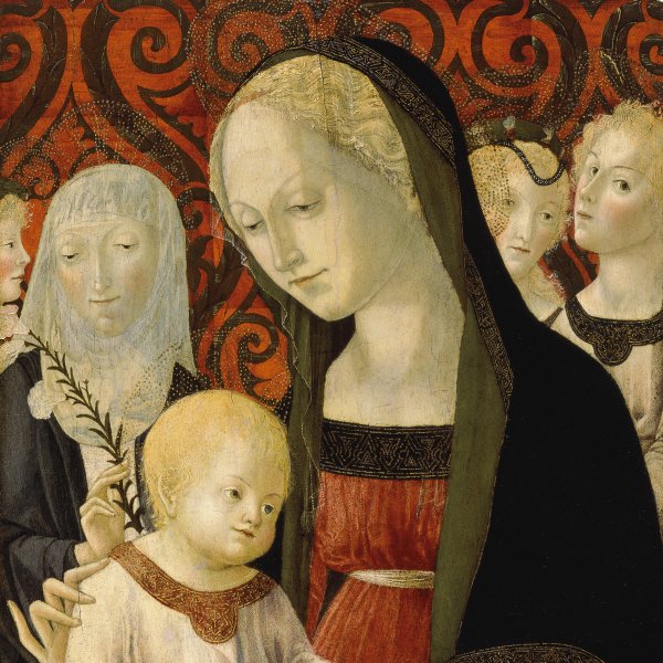 La Virgen y el Niño con santa Catalina de Siena y ángeles