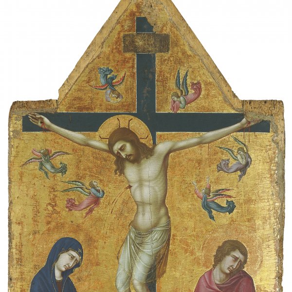 La Crucifixión con la Virgen, san Juan y ángeles