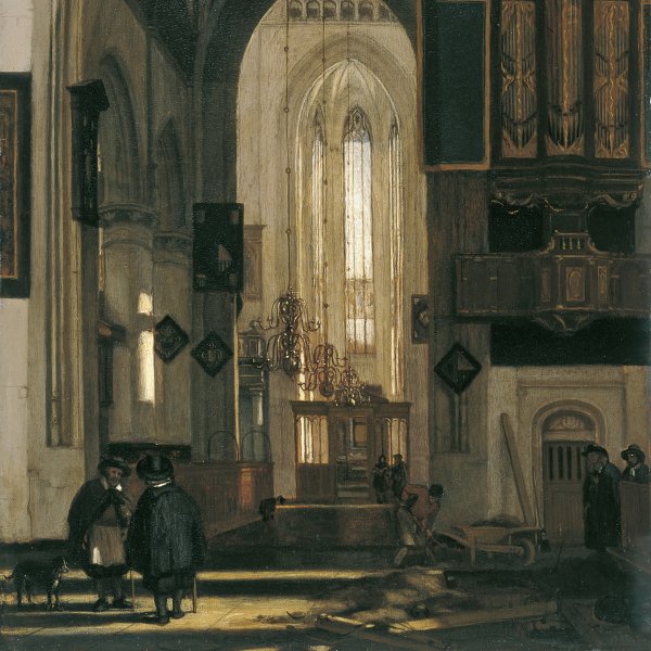 Interior de una Iglesia gótica