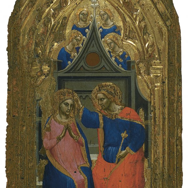 La Coronación de la Virgen con cuatro ángeles