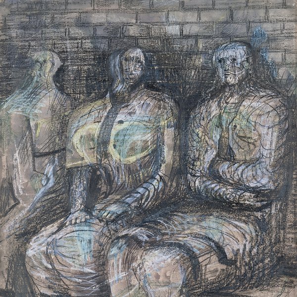 Three Seated Figures