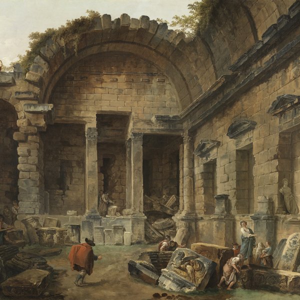 Interior of the Temple of Diana at Nimes