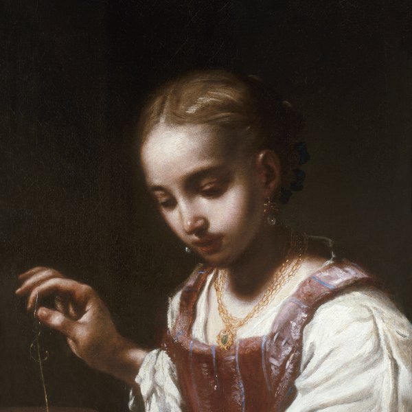 Girl Sewing