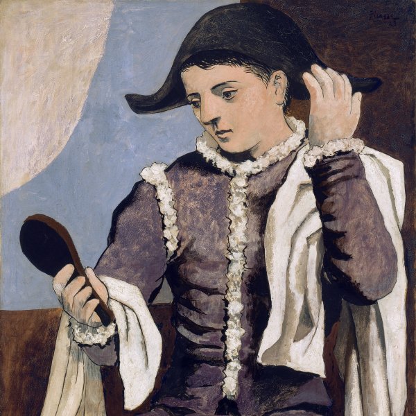 Harlequin with a Mirror