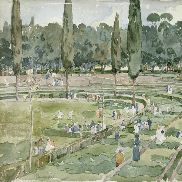 El hipódromo (Piazza Siena, Jardines Borghese, Roma)