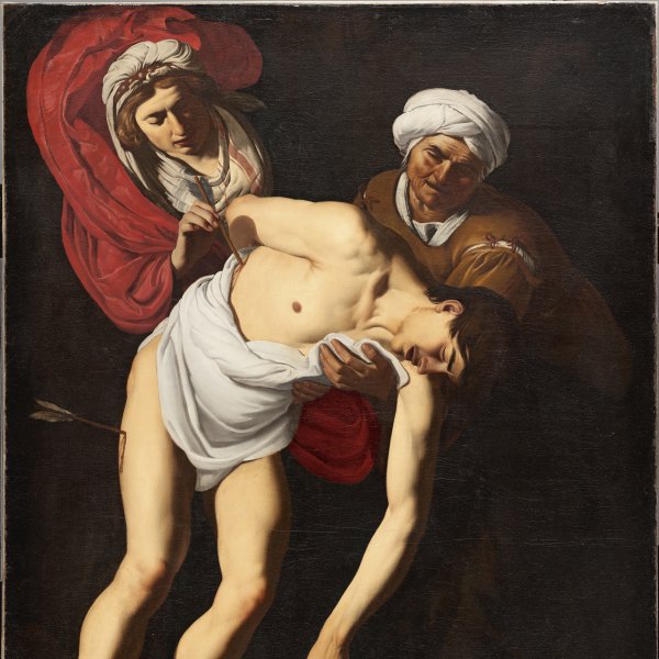 Saint Sebastian attended by Saint Irene and her Maid