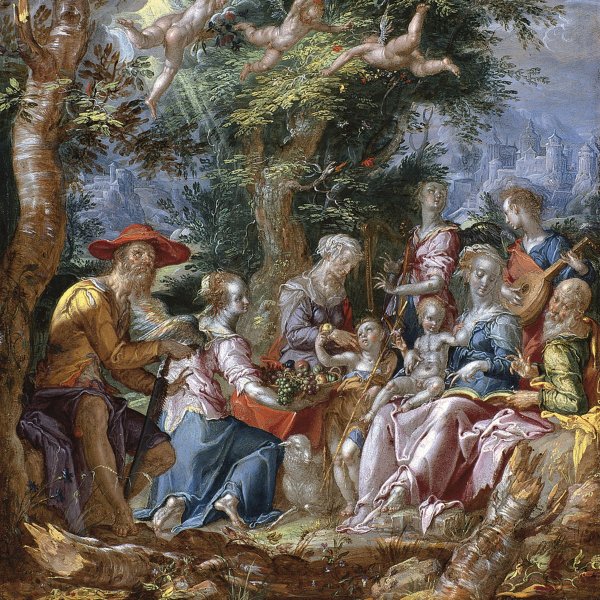 The Holy Family with Saints and Angels