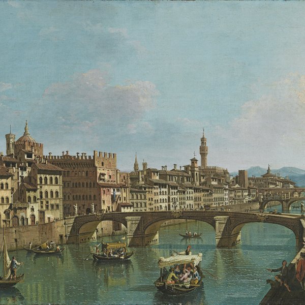 El Arno en el puente Santa Trinita