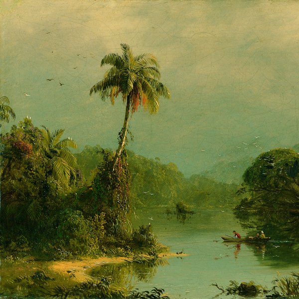 Pescador de truchas - Kensett, John Frederick. Museo Nacional Thyssen