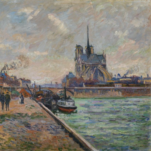 El puente del Arzobispado y el ábside de Notre-Dame de París