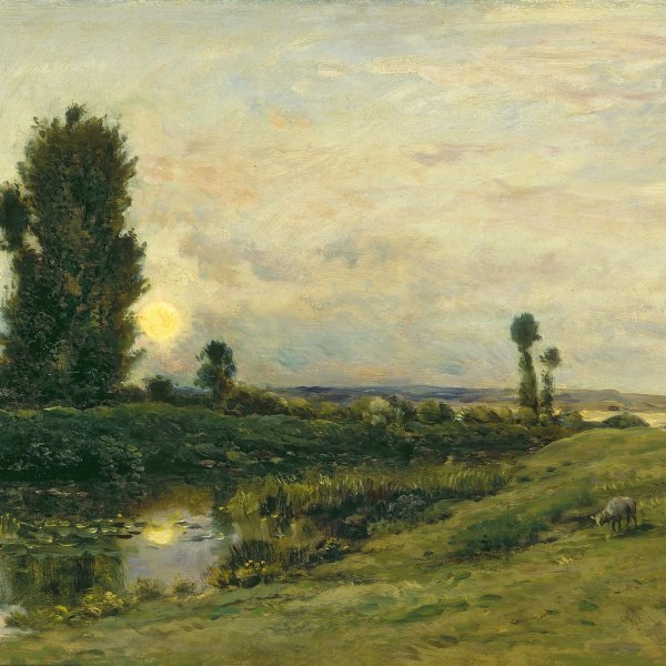 Moonrise on the Banks of the River Oise