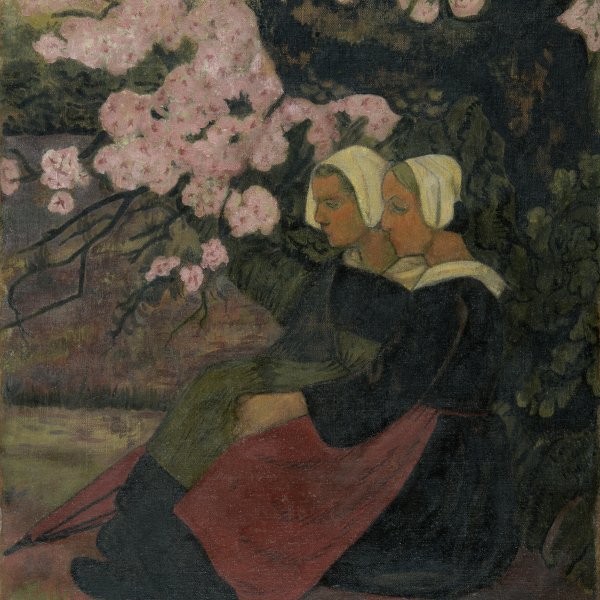 Two Breton Women under an Apple Tree in Flower  