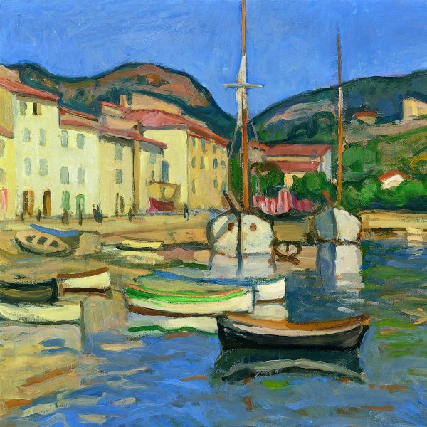 Puerto de Cassis con dos tartanas