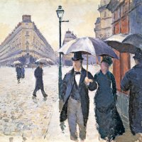 Caillebotte. Calle de París, tiempo lluvioso, boceto