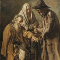 Group of Beggars. Grupo de mendigos, c. 1737