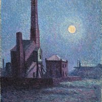 Fábrica a la luz de la luna. Maximilien Luce