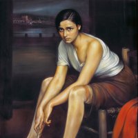 Julio Romero de Torres, La Chiquita piconera, 1930