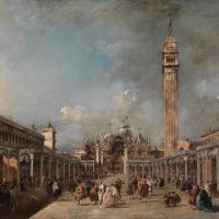 Francesco Guardi. La fiesta de la Ascensión en la plaza de San Marcos