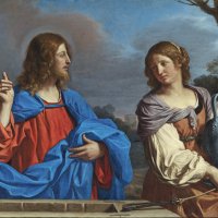 Jesús y la samaritana en el pozo. Guercino