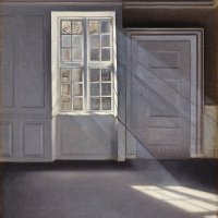 Vilhelm Hammershøi. Sunbeams or Sunlight. Dust Motes Dancing in the  Sunbeams. Strandgade 30