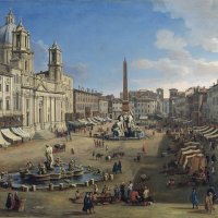 Piazza Navona, Rome. Piazza Navona, Roma, 1699
