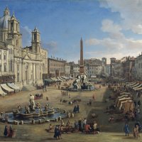 Piazza Navona, Roma. Caspar Adriaansz. van (VANVITELLI) Wittel