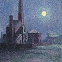 Fábrica a la luz de la luna. Maximilien Luce