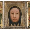 Triptych of The Holy Face: The Holy Visage of Christ (central panel). Tríptico de la Santa Faz: La Santa Faz (tabla central), c. 1390-1400