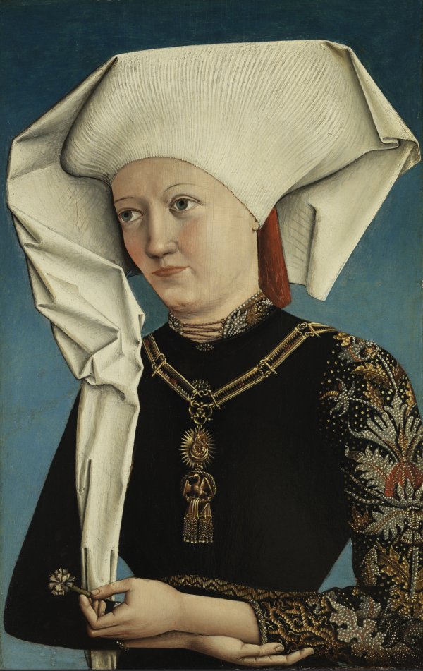 Portrait of a Lady wearing the Order of the Swan. Anónimo ALEMÁN h 1490