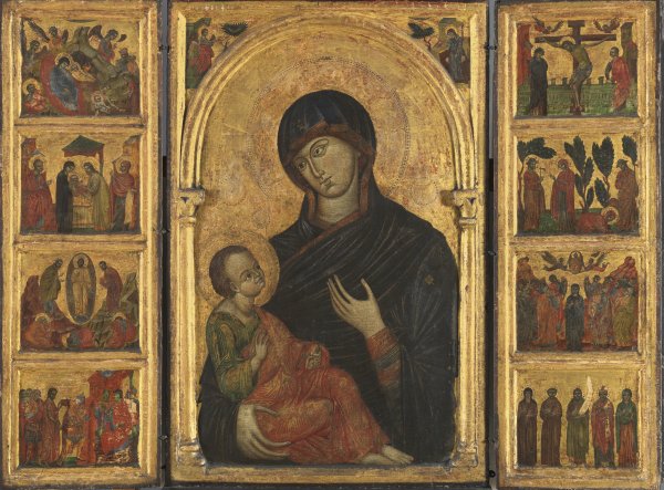 Tríptico de la Virgen con el Niño