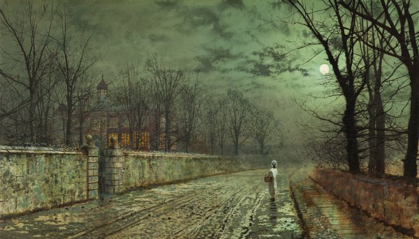 John Atkinson Grimshaw. Noche con luna. John Atkinson Grimshaw. Noche con luna.