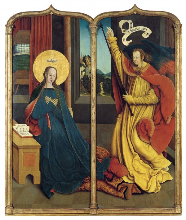  La Virgen de la Anunciación / El ángel de la Anunciación, Bernhard Strigel