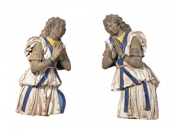 Della Robbia (taller de), Pareja de ángeles en adoración