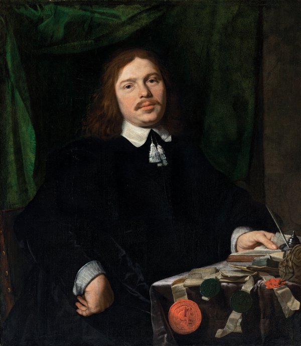Portrait of a Man with Documents. Retrato de un hombre con documentos, c. 1655