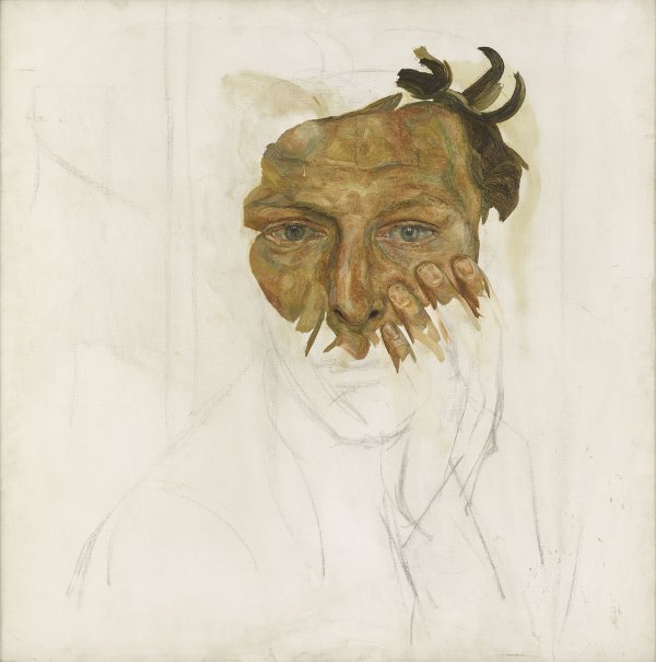 卢西安·弗洛伊德 《自画像》, 1956