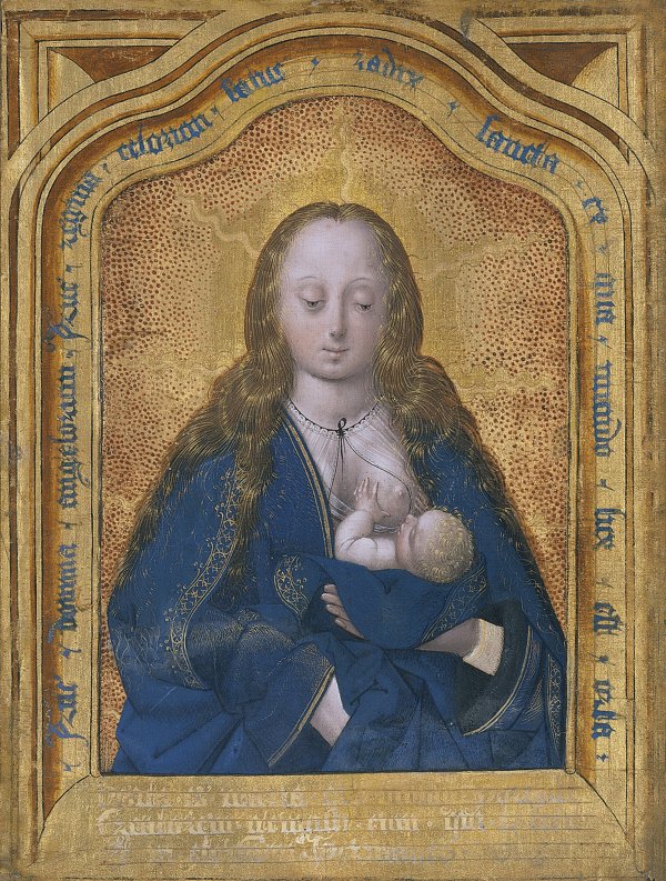 La Virgen dando de mamar al Niño. Anónimo NEERLANDÉS activo en Amberes
