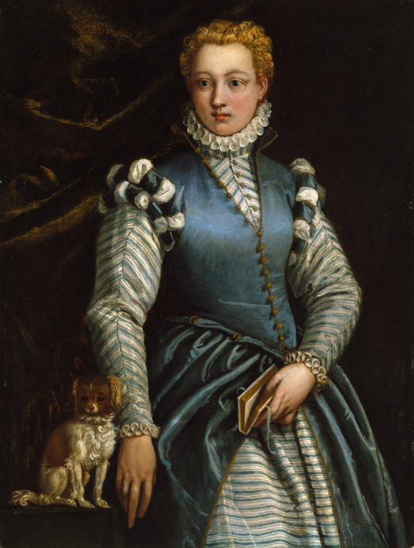 Portrait of a Woman with a Dog. Retrato de una mujer con un perro, c. 1560-1570