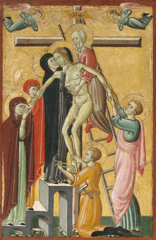 The Descent from the Cross. El Descendimiento, c. 1300-1305