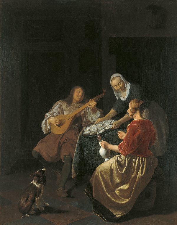 Oyster Eaters. Comiendo ostras, c. 1665-1669