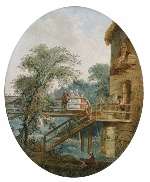 The Foot-Bridge. La pasarela, c. 1775