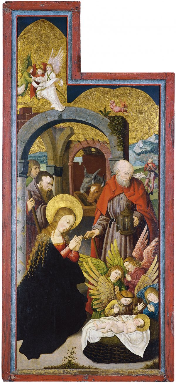 The Adoration of the Sheperds (Interior left wing). La Adoración de los pastores (Ala interior izquierda), c. 1515