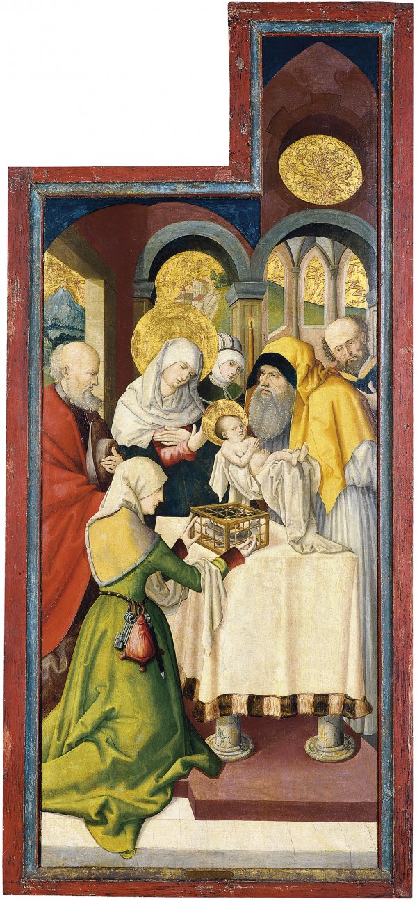 La Presentación del Niño en el templo (Ala interior derecha). Anónimo ALEMÁN activo en Suabia h.1515