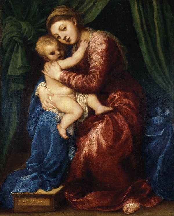 La Virgen con el Niño. Tiziano (Tiziano Vecellio)