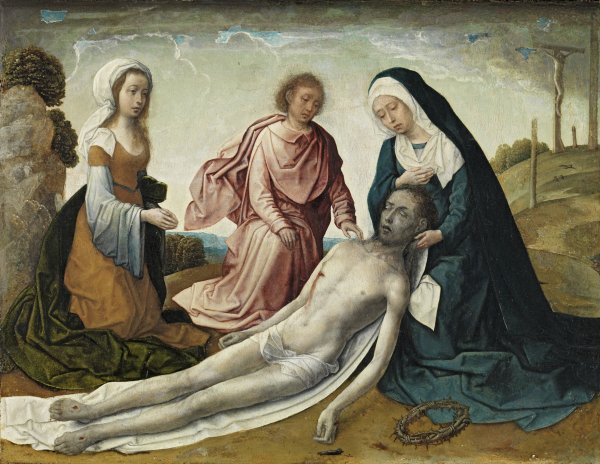 La lamentación sobre Cristo muerto. Juan de Flandes