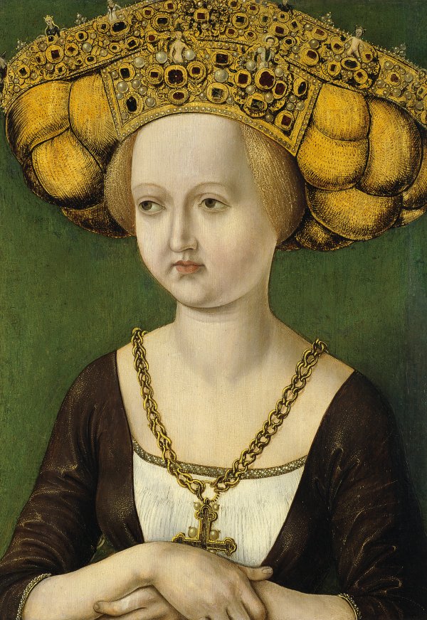 Portrait of Kunigunde of Austria. Retrato de Kunigunda de Austria, c. 1485
