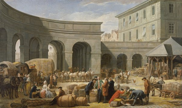 In the Courtyard of the Customs-House. El patio de la aduana, 1775