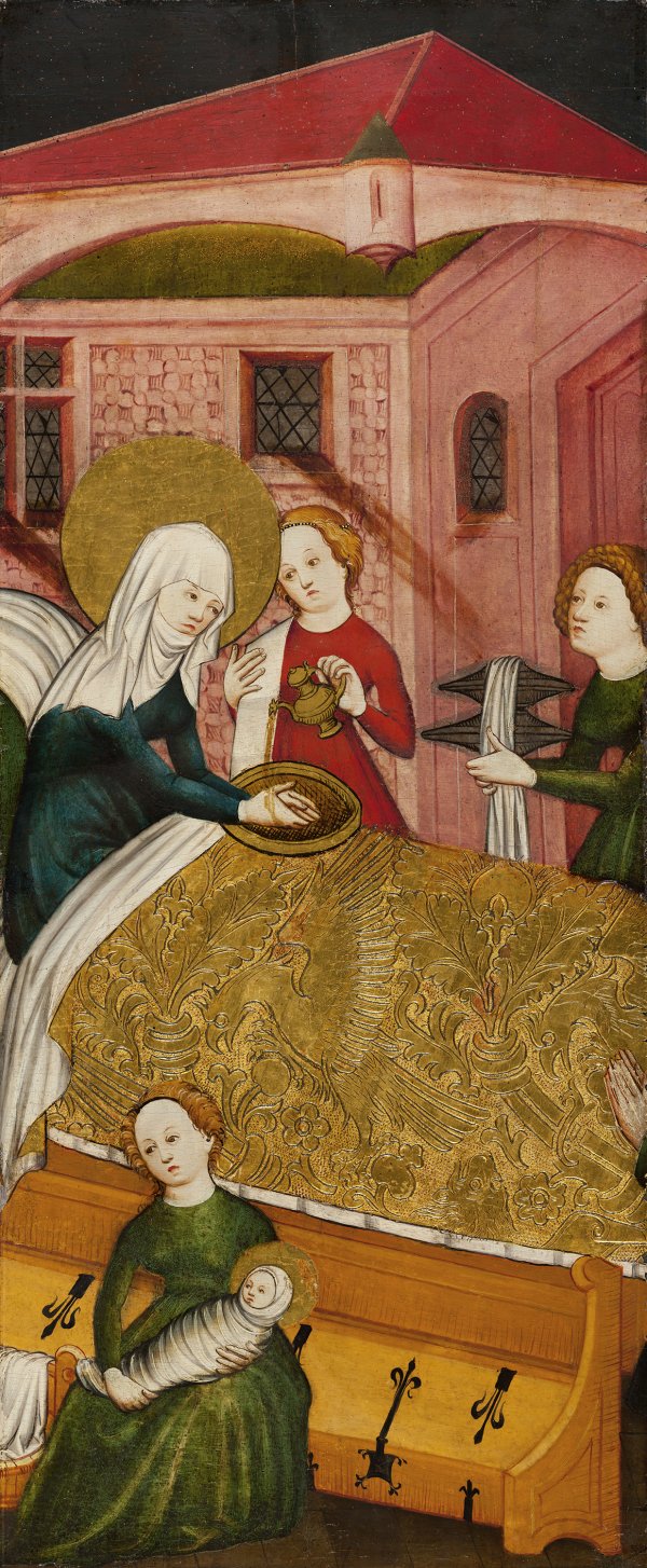 El Nacimiento de la Virgen. Anónimo ALEMÁN activo en Constanza c. 1430