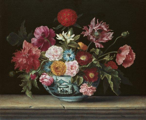 Porcelana china con flores. Jacques Linard